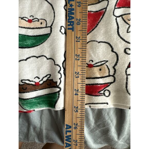 Carters Adult Large Pajama Pant SetCrew Neck Long Sleeve Pullover White EUC - Picture 4 of 7